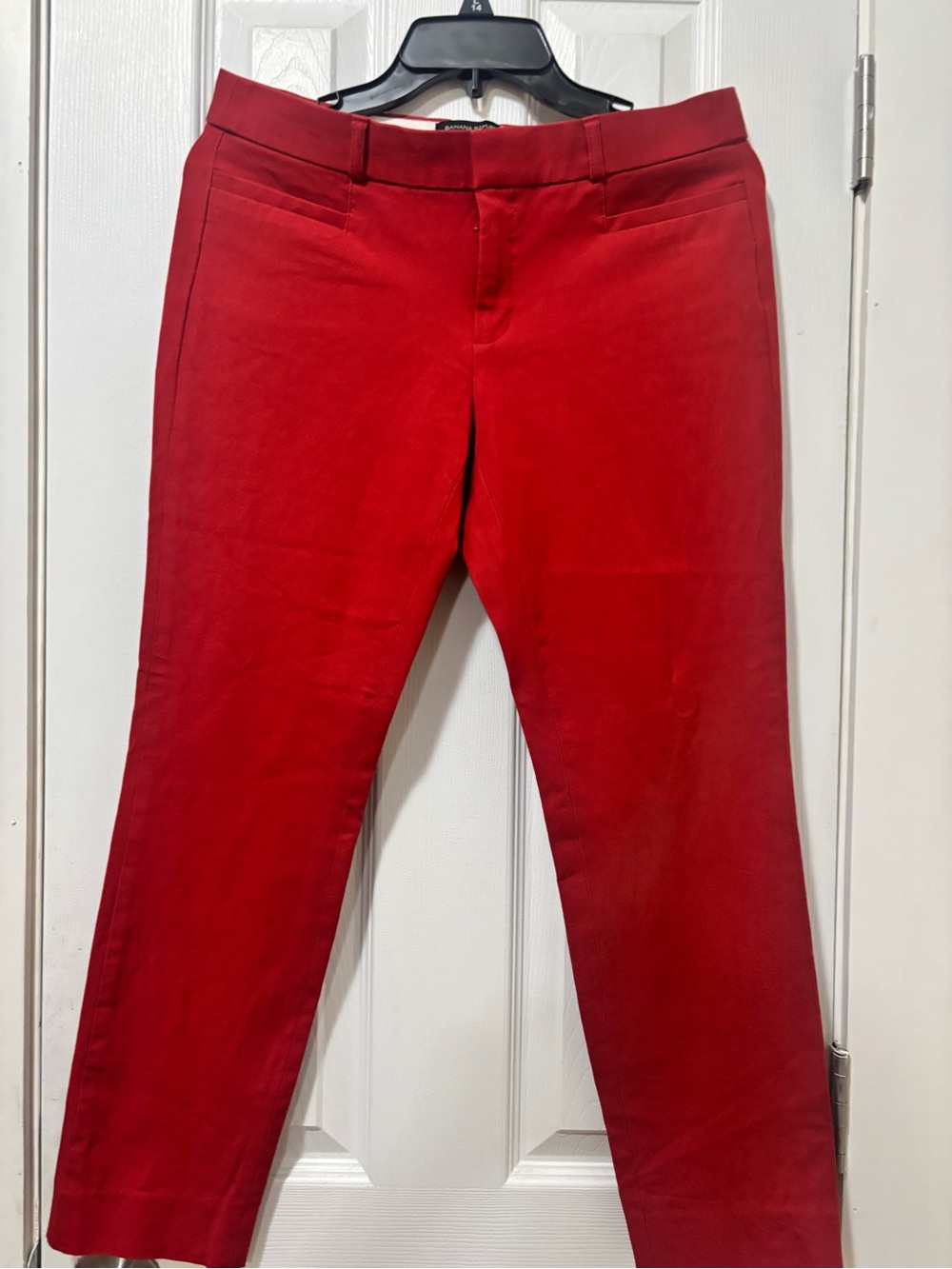 Banana Republic Red Cropped Slim Ankle Jeans